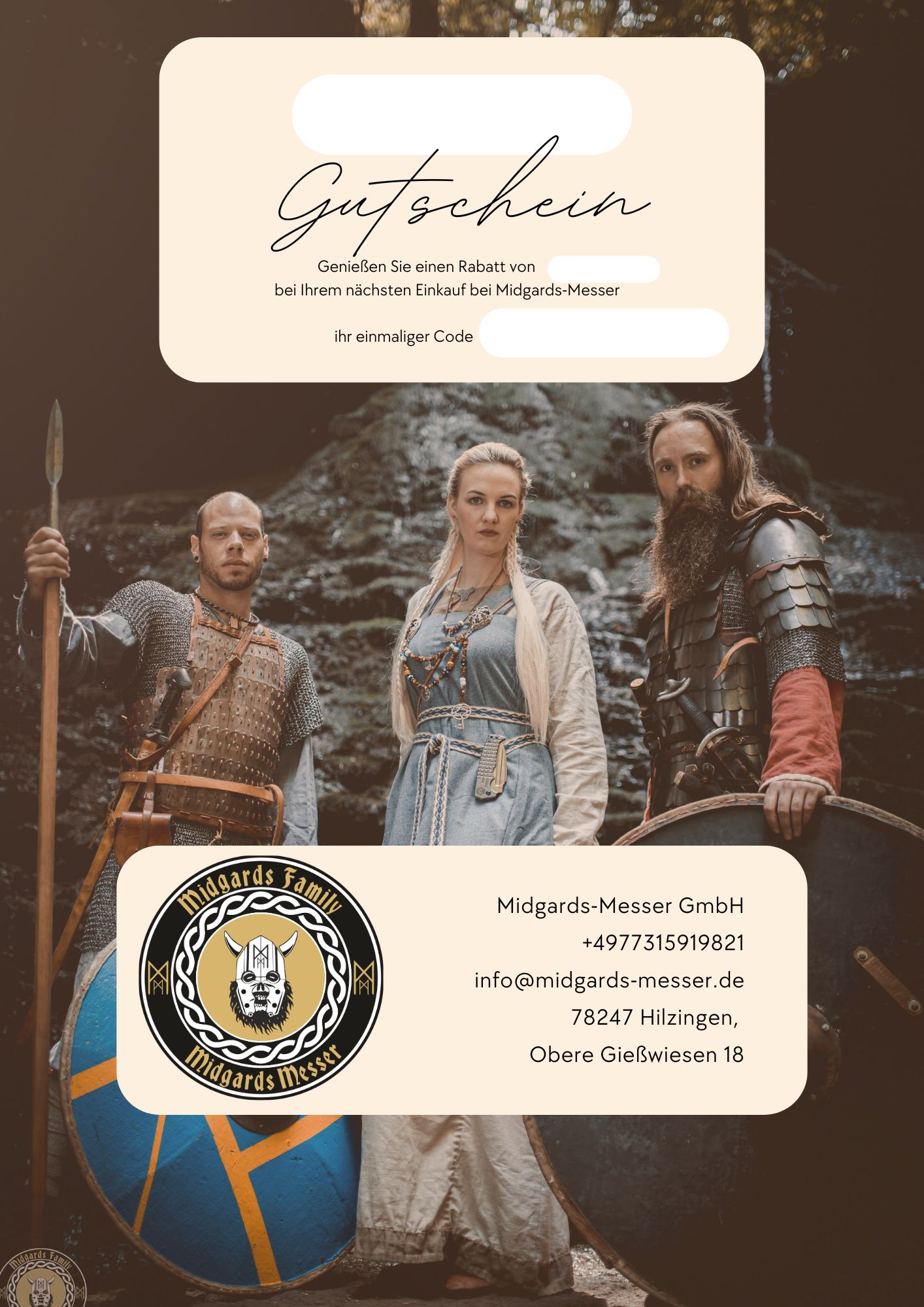 Braun Beige Modern Foto Backware Bäckerei Gutschein